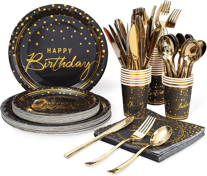 Birthday Disposable Dishware 25 Guests