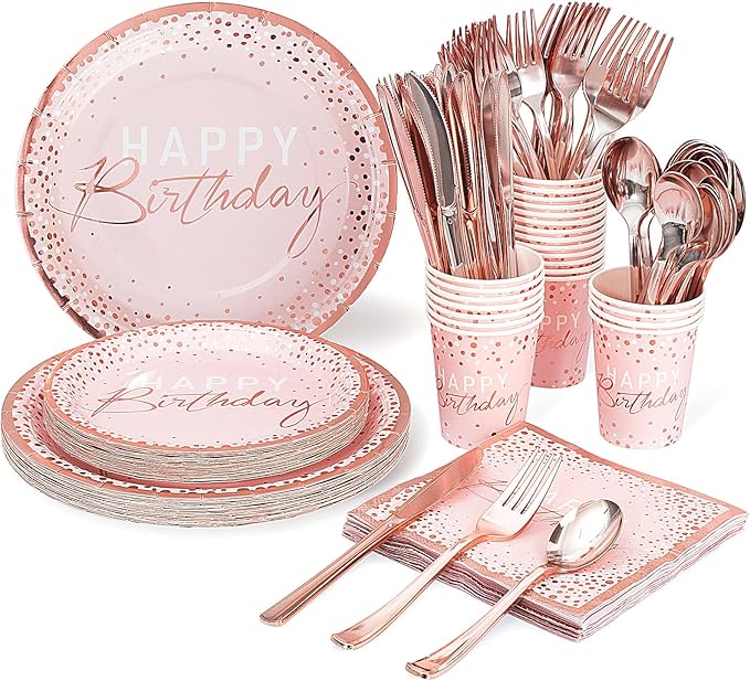 Birthday Disposable Dishware 25 Guests