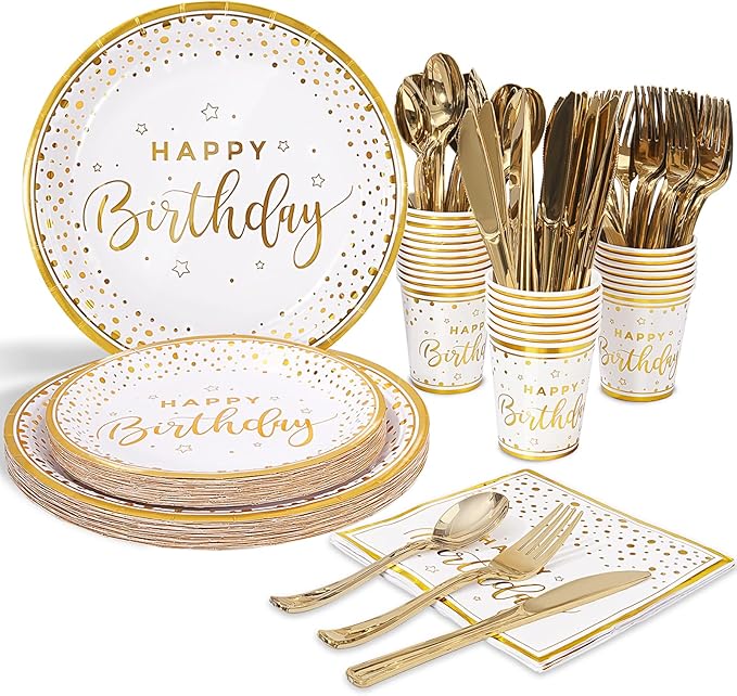 Birthday Disposable Dishware 25 Guests