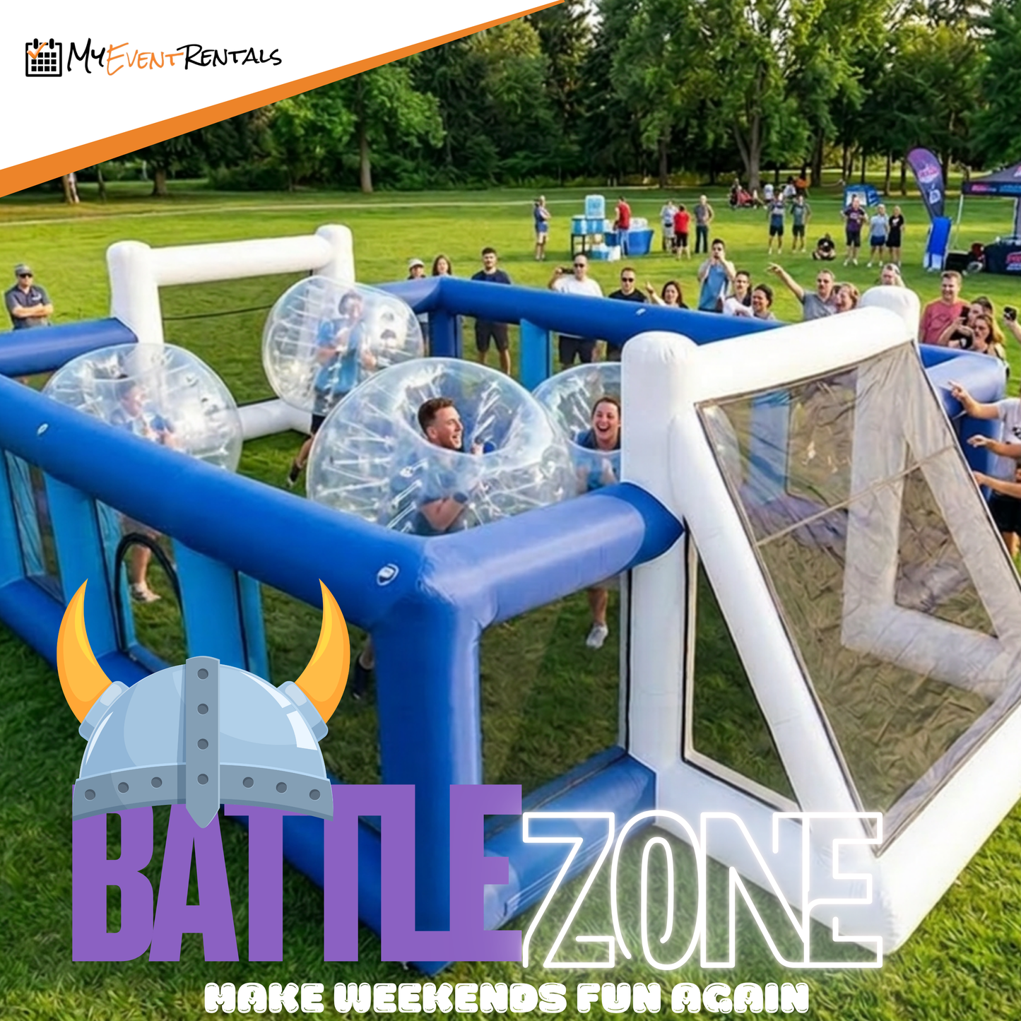Battle Zone Inflatable Cage Rental Package