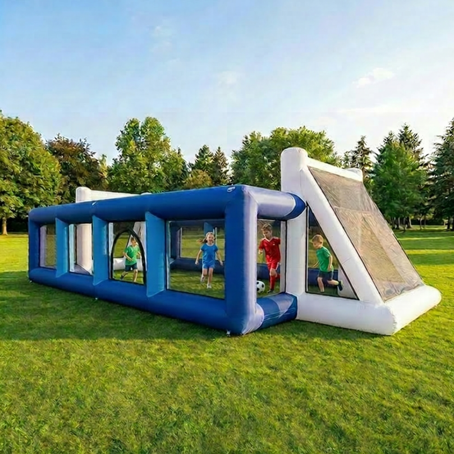 30x15 Soccer Goal Inflatable Game Zone Rental.