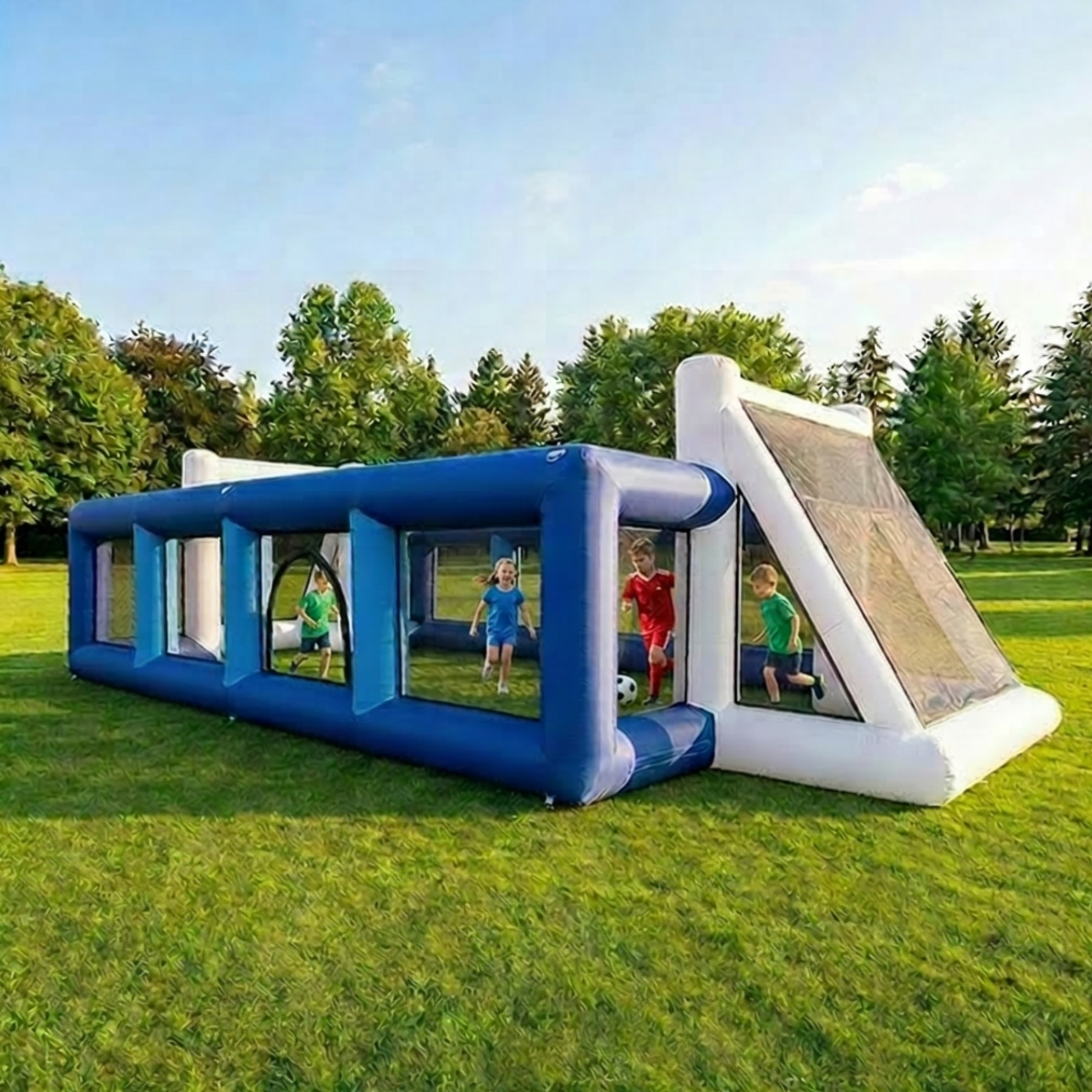 30x15 Soccer Goal Inflatable Game Zone Rental.