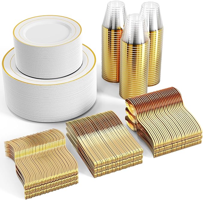 High Quality Disposable Dishware (100 Guest)