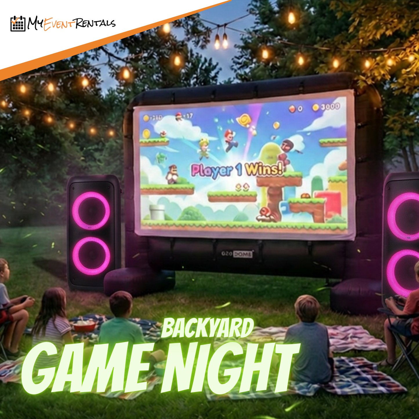 Backyard Game Night Package Rental