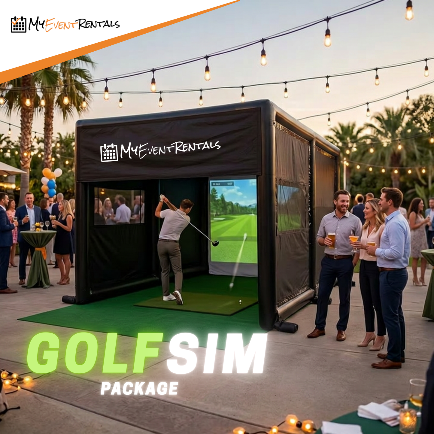 Backyard Inflatable Golf Sim Package Rental