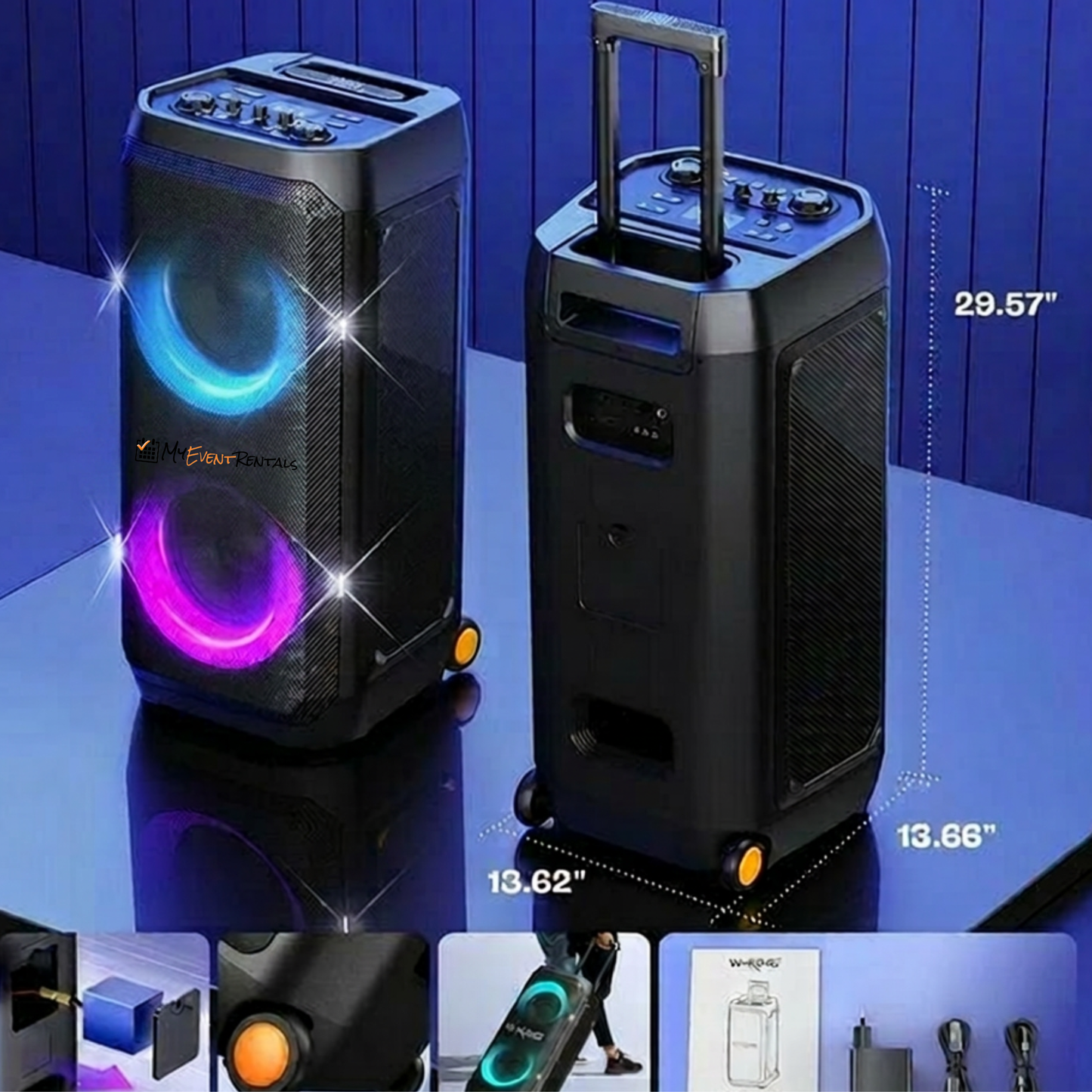 350 Watt Dual 10" Portable Party box Rental