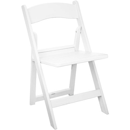 White Resin Folding Chair